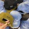 New lettered embroidered denim washed hole gradient color baseball caps for men and women, summer versatile caps, couple baseball caps, versatile caps Item Picture